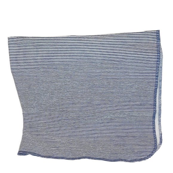 Child Of Mine Carter’s Blue & White Striped Flannel Receiving Blanket 26" X 26" - Picture 1 of 4